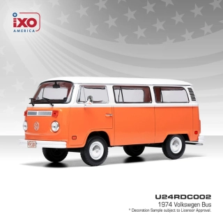 Volkswagen Bus 1974 brilliant orange 1:24 Ixo America