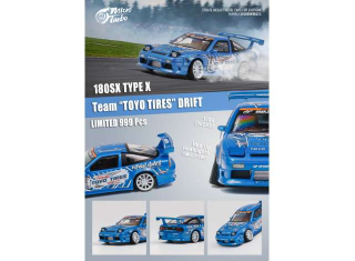 Nissan 180 SX Type X *Team Toyo Tires* Drift blue/white 1:64 Microturbo