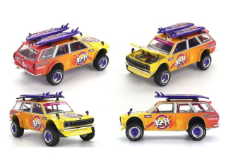 Datsun 510 Wagon 4x4 Kaido Islands V1 1969 1:64 Mini GT