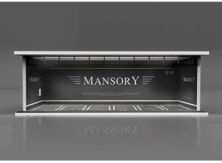 Parking Garage *Mansory with light* white/black 1:64 Black Box Diorama