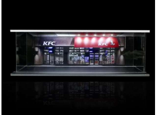 Diorama *KFC with light* 1:64 Black Box Diorama 