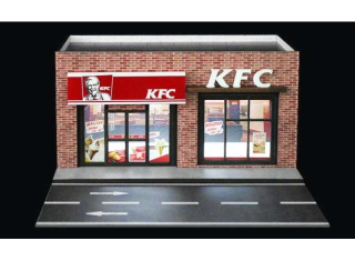 Diorama *KFC with light* 1:64 Black Box Diorama