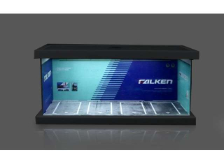 Diorama *Falken parking lot* blue 1:64 Black Box Diorama