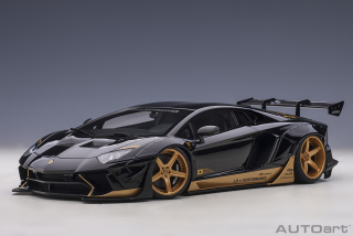LB-Works Lamborghini Aventador Limited Edition gloss black/gold accents 1:18 AUTOart