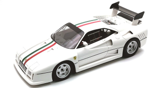 Ferrari 288 GTO Evoluzione 1985 white/Italian flag stripe 1:18 Tecnomodel 