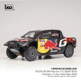 Toyota GR DKR Hilux EVO T1U #216 Quintero/Zenz Rally Dakar 2024 1:18 Ixo Models