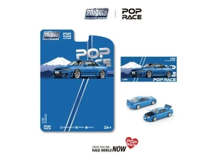 Nissan Skyline GT-R R33 Nismo 400R championship blue 1:64 Pop Race