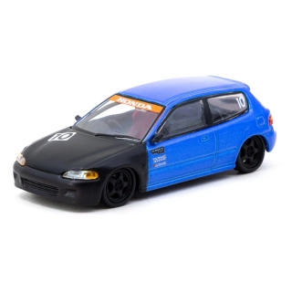 Honda Civic EG6 *Tarmac Works 10th Anniversary* black/blue 1:64 Tarmac