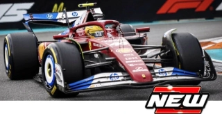Ferrari SF-25 #44 L.Hamilton Miami GP 2025 with Driver Figurine 1:18 B.B.R.