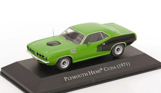 Plymouth Hemi Cuda Coupe 1971 green/black 1:43 Altaya