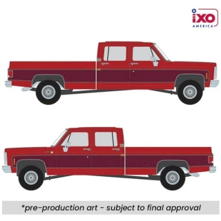 Chevrolet Scottsdale K20 1979 carmine red/dark carmine red 1:64 Ixo America