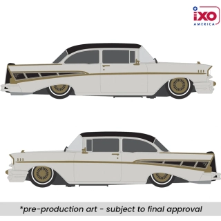Chevrolet Bel Air Lowrider 1957 gray 1:64 Ixo America