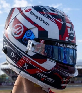 Helmet - MoneyGram Haas F1 Team Ollie Bearman British GP 2025 1:5 Spark