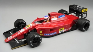 Ferrari F1 642 #28 J.Alesi British GP 1991 with Rain Tyres and Pilot Figure 1:18 Tecnomodel