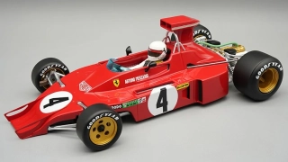 Ferrari F1 312 B3 #4 A.Merzario USA Watkins Glen GP 1973 with Pilot Figure 1:18 Tecnomodel