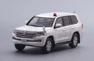 Toyota Land Cruiser GX (URJ202) Masked Police Car Miyazaki 2018 white 1:43 Rai's