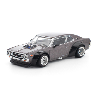 Nissan Laurel C130 metallic grey 1:64 Pop Race Limited