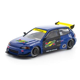 Honda Pandem Civic EG6 blue/black 1:64 Pop Race Limited