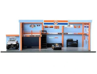Gulf Garage Diorama 1:64 American Diorama