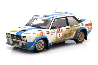 Fiat 131 Abarth #1 Alen/Kivimaki Winner Rally 1000 Lakes 1980 dirty and night version 1:18 Kyosho
