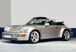 Porsche 911 Turbo Look Cabriolet 1992 silver metallic 1:18 Norev