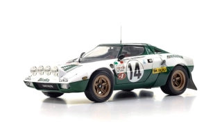 Lancia Stratos HF Alitalia #14 Munari/Mannucci Winner Rally Monte-Carlo 1975 night version 1:18 Kyosho