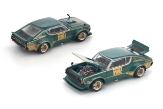 Nissan Skyline KPGC110 #73 Kenmaeri Racing green/gold 1:64 Pop Race Limited