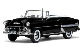 Chevrolet Bell Air Open Roof Convertible 1953 black 1:18 Sun Star
