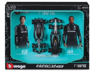Set - Mercedes-Benz AMG Petronas F1 W15 #44 L.Hamilton + #63 G.Russell 2024 1:43 Bburago
