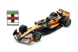 McLaren MCL39 McLaren F1 Team #4 L.Norris Winner Monaco GP 2025 with Pit Board 1:18 Spark