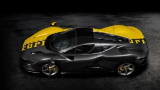 Ferrari Daytona SP3 2022 Giallo Modena/Shiny Carbon 1:18 Bburago