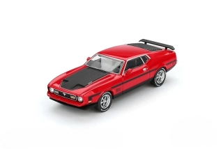 Ford Mustang Mach 1 1971 race red 1:64 Mini GT