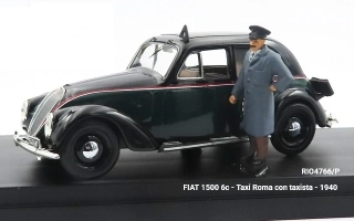 Fiat 1500 6c Taxi Roma with Driver 1:43 Rio Models