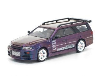 Nissan Stagea magic purple 1:64 Pop Race