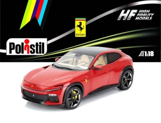 Ferrari Purosangue 2022 rosso corsa 322/cream iterior 1:18 Polistil
