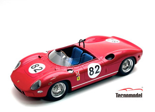 Ferrari 330P 4.0L V12 Team N.A.R.T. North American Racing #82 J.Fulp 500KM Bridgehampton 1964 1:18 Tecnomodel