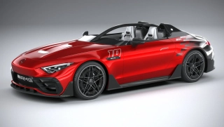 Mercedes-Benz SL AMG 4.0L V8 Biturbo 585cv PureSpeed #10 Spider Open 2025 red/black 1:18 Mercedes-Benz Dealer edition