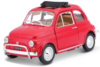 Fiat 500L open roof 1968 red 1:24 Bburago
