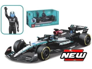 Mercedes-Benz AMG W15 #63 G.Russell 2024 with Standing Driver Figure 1:24 Bburago