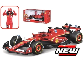Ferrari SF-24 #16 C.Leclerc F1 2024 with Standing Driver Figure 1:24 Bburago