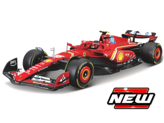 Ferrari SF-24 #55 C.Sainz F1 2024 with Standing Driver Figure 1:24 Bburago