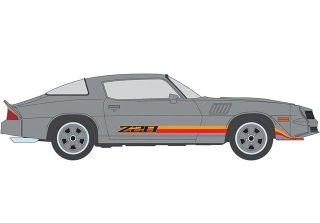 Chevrolet Camaro Z28 1979 silver/orange stripes 1:64 Ixo America