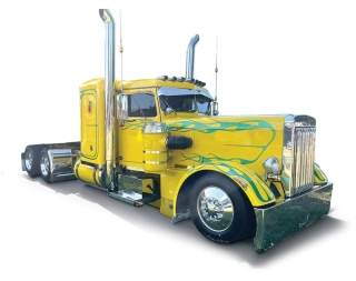 Peterbilt 350 1952 yellow/green flames 1:64 Ixo America