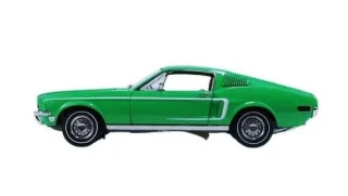 Ford Mustang Coupe Ford Rainbow of Colors West Coast USA Special Edition Mustang 1968 poppy green 1:18 GreenLight
