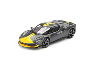 Ferrari 296 GTB 2024 Assetto Fiorano grigio scuro 1:64 B.B.R.