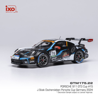 Porsche 911 GT3 Cup #15 J.Stiak Oschersleben Porsche Cup Germany 2024 1:43 Ixo Models
