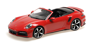Porsche 911 992 Turbo S Cabriolet 2020 red 1:18 Minichamps 