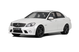 Mercedes-Benz C63 AMG 2007 Diamond white 1:18 GT Spirit