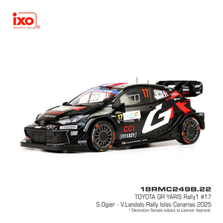 Toyota GR Yaris Rally1 #17 Ogier/Landals Rally Islas Canarias 2025 1:18 Ixo Models
