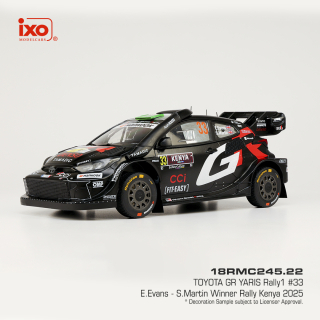 Toyota GR Yaris Rally1 #33 Evans/Martin Winner Rally Kenya 2025 1:18 Ixo Models